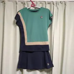 FILA フィラ テニスウェア 上下セットアップ M ネイビー×ベージュ