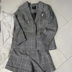 LOVE TOXIC チェック柄 ジャケット キュロットワイシャツリボンM150