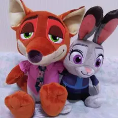 ズートピア2 ペアぬいぐるみ　ジュディ　ニック