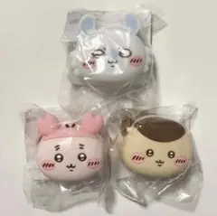 ちいかわ おかおミニシリコンポーチ　3点セット モモンガ　くりまんじゅう　カニ