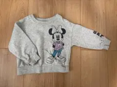 GAP ディズニー ミニー トレーナー 2T グレー 裏起毛