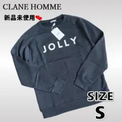 シンプルおしゃれ❣️ クラネオム 長袖 ロゴスウェット トレーナー ネイビー S