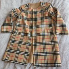 Burberry ベージュ チェック柄 ピーコート Sのサムネイル