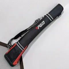 【美品】 PGM ゴルフバッグ クラブケース 黒 赤 ショルダー 2way