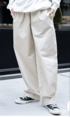 WEGO ワイドシェフパンツ　メンズ　Lサイズ　新品　ベージュ