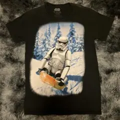 u*a様 レア スターウォーズ tシャツ s 雪山 USA 古着 ブラック 黒
