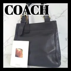 OLD COACH Leather Shoulder Bag Black