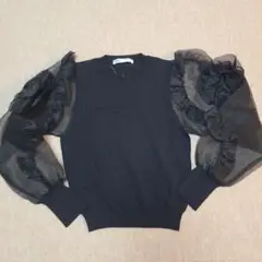 ZARA ザラ フリル付きトップス　Lサイズ