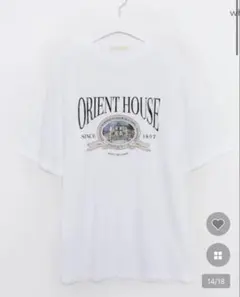 nugu ORIENT HOUSE プリントTシャツ ホワイト