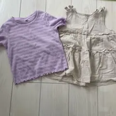 女の子 トップス 2枚セット　半袖　ノースリーブのサムネイル