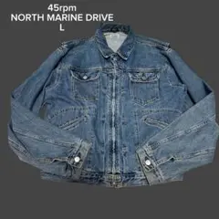 45rpm NMD 24MJZ 2nd フロントジップ　デニムジャケット L