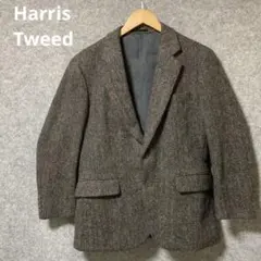Harris Tweed ヘリンボーン テーラードジャケット ブラウンのサムネイル