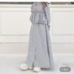 ビスチェ　ワンピース　ストライプ　ローリーズファーム