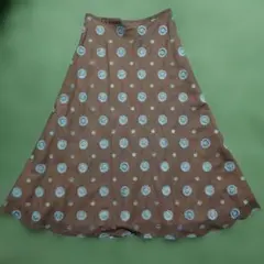 Jocomomola カットワーク刺繍 フレアスカート 40