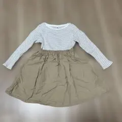 UNIQLO キッズ ワンピース 110cm ボーダー 長袖