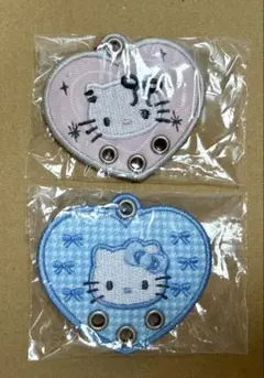 【匿名配送】ハローキティ　刺繍カスタムキーホルダー　2個セット