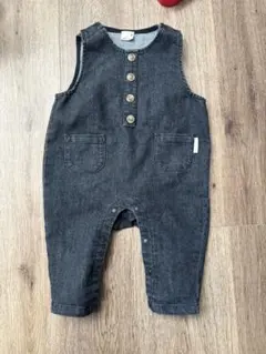petit main デニムロンパース 80 サロンパス