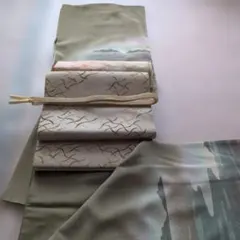 【明るい海松色】作家物訪問着 お付き添いに