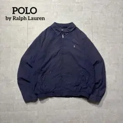90s POLO Ralph Lauren スイングトップ 裏チェック ネイビー
