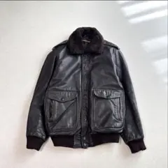 vintage lether jacket G1 brown XL 本革 短丈