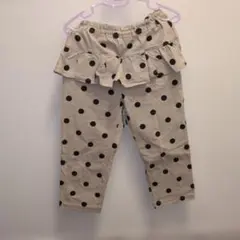 ドット柄フリル付きハーフパンツ 130cm