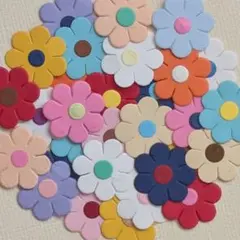 ミニフラワー【カラフル✿ランダム】３０枚 アルバムクラフト ダイカット
