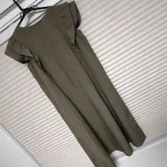 just Relaxin フリル付きワンピース 授乳服　M オリーブグリーン