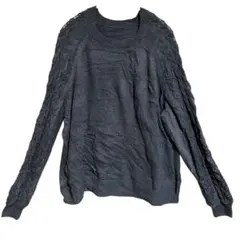 ダークグレー 長袖セーター 大きいサイズ ニット