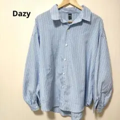 《値下げ》Dazy 青と白のストライプ 長袖シャツ XL 春夏