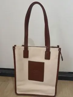 アイボリー/ブラウン トートバッグ　Dakota