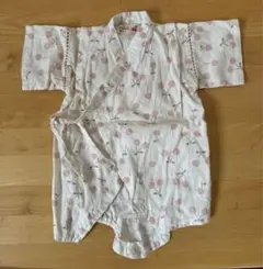 さくらんぼ柄 甚平 80サイズ　くろわっさんすべべ