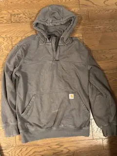 Carhartt M グレー ハーフジップパーカー