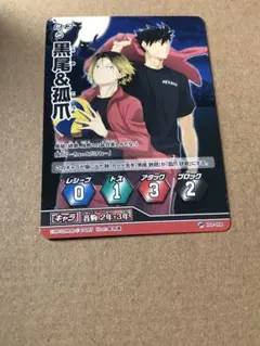 ハイキュー バボカ カード　トレカ　特典　プロモ　音駒　2年3年　孤爪　黒尾