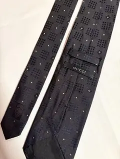 【美品】GUCCI グッチブラック ネクタイ シルク