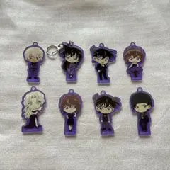コナンアクリルキーホルダー8個セット 紫
