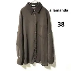 allamanda シアーシャツ ブラウス 38 透け感ゆるシルエットのサムネイル