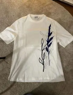23SS HERMES ホワイト 植物刺繍 Tシャツ XS 3D ハーバリウム - メルカリ