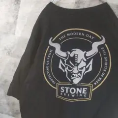 STONE BREWING　半袖TシャツUSA古着ブラック2XL　A12,30