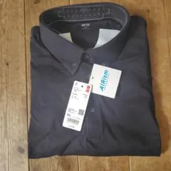 ユニクロ　エアリズムカノコポロシャツ半袖 ブラックXXL