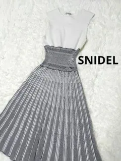 SNIDEL　スナイデル　ニットプリーツワンピース