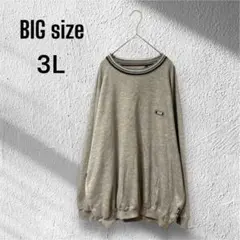 38【ビッグサイズ】スウェット　3L 裏毛　90s 古着　グレー　オーバーサイズ