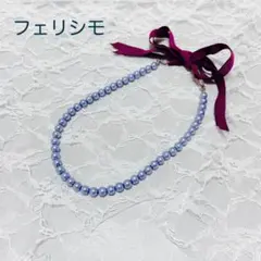 【フェリシモ】パール調ネックレス　リボンのサムネイル