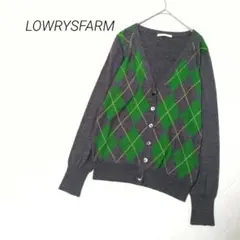 ローリーズファーム アーガイル柄 カーディガン Vネック Lサイズ 羽織