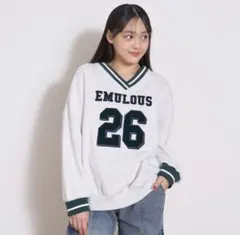 lovetoxic ラブトキ　裏起毛ナンバールーズスウェット