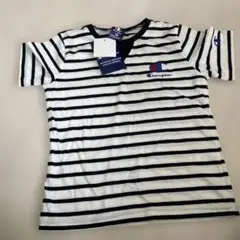 【120】Champion ストライプ Tシャツ