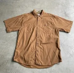 古着 Carhartt カーハート ボタンダウン 半袖ワークシャツ メンズL