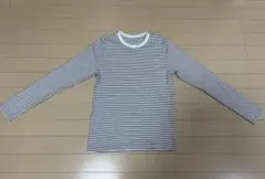 UNIQLO ソフトリブボーダークルーネックTシャツ