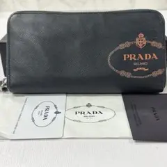 プラダ PRADA フラグメントケース パスポートケース 美品 鉛筆付 箱付 