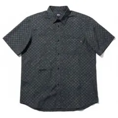 【希少】90s OLD STUSSY モノグラム シャツ USA製 紺タグ L