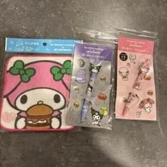 モスバーガー マイメロクロミ ボールペン ミニタオル